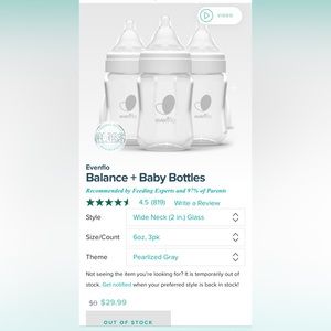 Evenflo Wide Neck Bottles